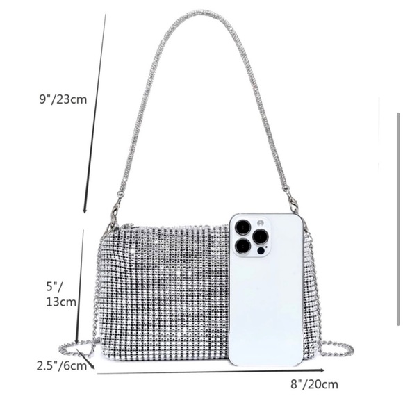 Silver Rhinestone Clutch - Picture 5 of 5